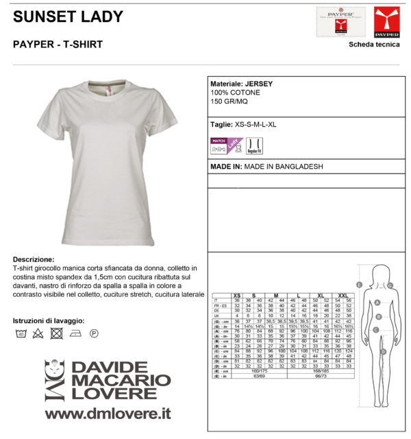 Payper Sunset Lady - scheda tecnica